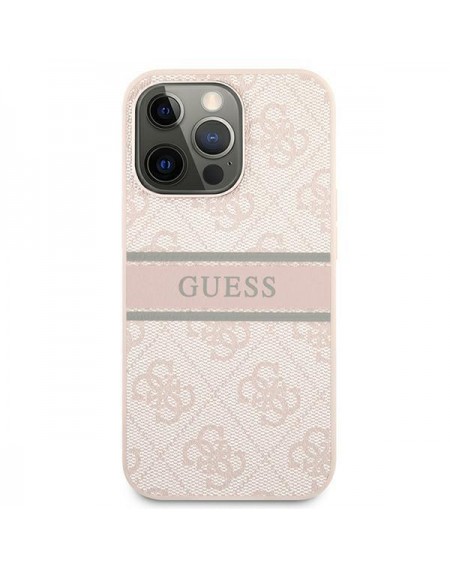 Guess GUHCP13X4GDPI iPhone 13 Pro Max 6,7" różowy/pink hardcase 4G Stripe
