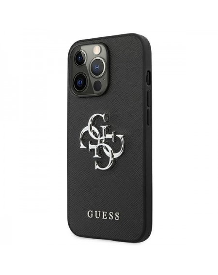 Guess GUHCP13XSA4GSBK iPhone 13 Pro Max 6,7" czarny/black hardcase Saffiano 4G Metal Logo