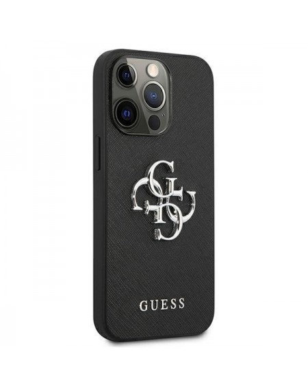 Guess GUHCP13XSA4GSBK iPhone 13 Pro Max 6,7" czarny/black hardcase Saffiano 4G Metal Logo
