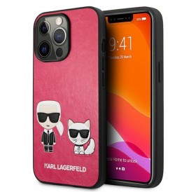 Karl Lagerfeld KLHCP13LPCUSKCP iPhone 13 Pro / 13 6,1" fuksja/fuchsia hardcase Ikonik Karl & Choupette