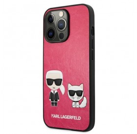 Karl Lagerfeld KLHCP13LPCUSKCP iPhone 13 Pro / 13 6,1" fuksja/fuchsia hardcase Ikonik Karl & Choupette