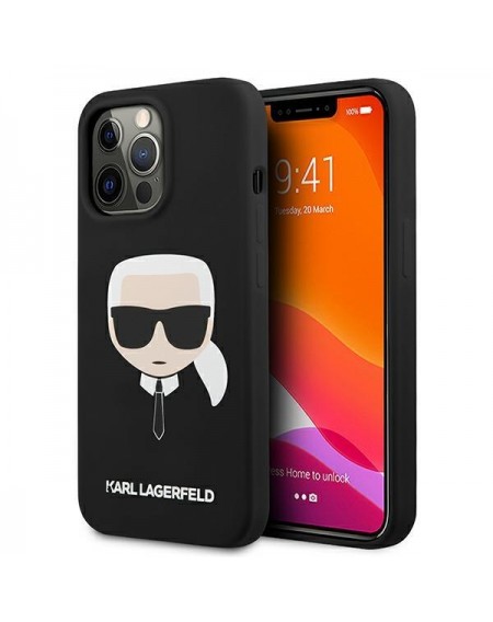 Karl Lagerfeld KLHCP13LSLKHBK iPhone 13 Pro / 13  6,1" czarny/black hardcase Silicone Karl`s Head