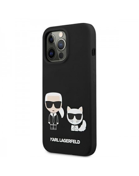 Karl Lagerfeld KLHCP13LSSKCK iPhone 13 Pro / 13 6.1&quot; hardcase black/black Silicone Karl &amp; Choupette