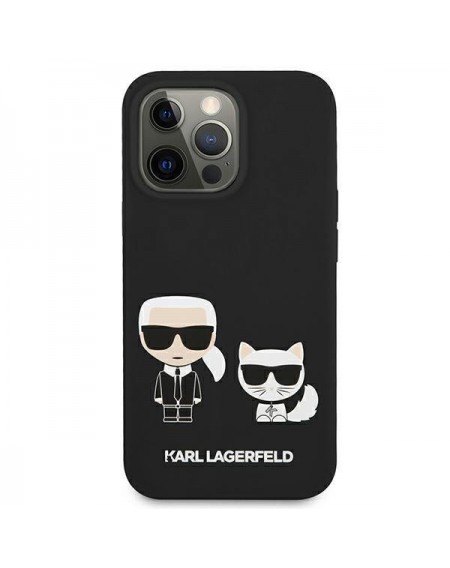 Karl Lagerfeld KLHCP13LSSKCK iPhone 13 Pro / 13 6.1&quot; hardcase black/black Silicone Karl &amp; Choupette
