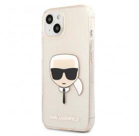Karl Lagerfeld KLHCP13MKHTUGLGO iPhone 13 6,1" złoty/gold hardcase Glitter Karl`s Head