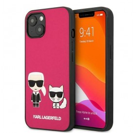 Karl Lagerfeld KLHCP13MPCUSKCP iPhone 13 6.1 &quot;fuchsia / fuchsia hardcase Ikonik Karl &amp; Choupette