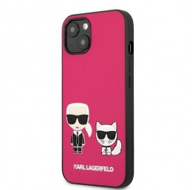 Karl Lagerfeld KLHCP13MPCUSKCP iPhone 13 6.1 &quot;fuchsia / fuchsia hardcase Ikonik Karl &amp; Choupette