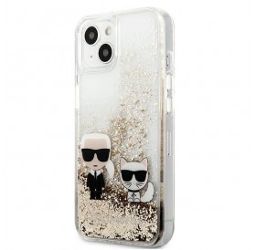 Karl Lagerfeld KLHCP13SGKCD iPhone 13 mini 5,4" złoty/gold hardcase Liquid Glitter Karl&Choupette