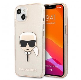 Karl Lagerfeld KLHCP13SKHTUGLGO iPhone 13 mini 5,4" złoty/gold hardcase Glitter Karl`s Head