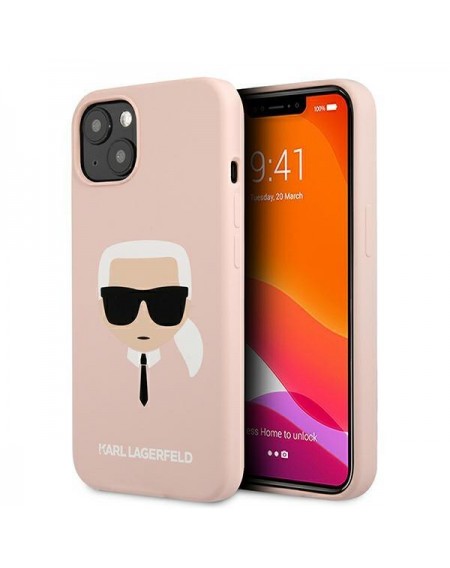 Karl Lagerfeld KLHCP13SSLKHLP iPhone 13 mini 5,4" jasnoróżowy/light pink hardcase Silicone Karl`s Head