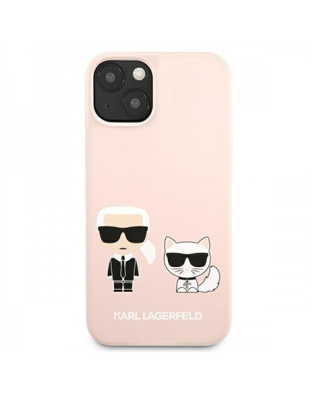 Karl Lagerfeld KLHCP13SSSKCI iPhone 13 mini 5,4" hardcase jasno różowy/light pink Silicone Karl & Choupette