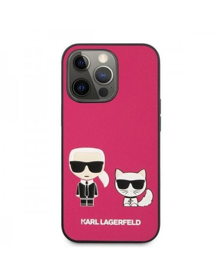 Karl Lagerfeld KLHCP13XPCUSKCP iPhone 13 Pro Max 6,7 &quot;fuchsia / fuchsia hardcase Ikonik Karl &amp; Choupette