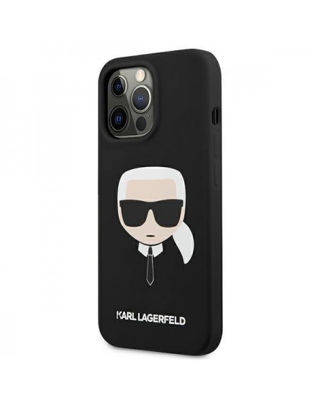 Karl Lagerfeld KLHCP13XSLKHBK iPhone 13 Pro Max 6,7" czarny/black hardcase Silicone Karl`s Head
