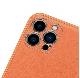 Dux Ducis Yolo elegant case made of soft TPU and PU leather for iPhone 13 Pro Max orange