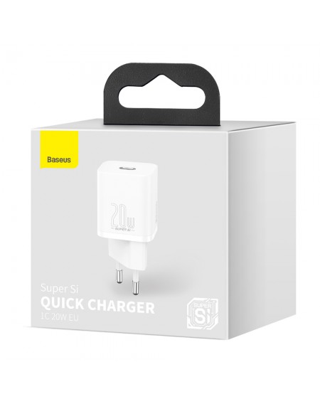 Baseus Super Si 1C fast wall charger USB Type C 20 W Power Delivery white (CCSUP-B02)