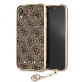 Guess GUHCI61GF4GBR iPhone Xr brown /brązowy hard case 4G Charms Collection