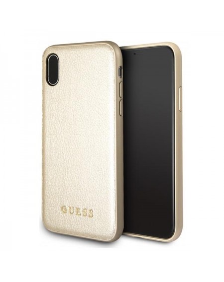 Guess GUHCPXIGLGO iPhone X/ Xs gold/ złoty hard case Iridescent