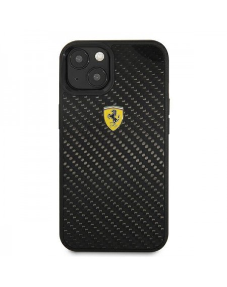 Ferrari FEHCP13SFCABK iPhone 13 mini 5,4" czarny/black hardcase On Track Real Carbon