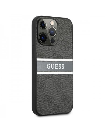 Guess GUHCP13L4GDGR iPhone 13 Pro / 13 6,1" szary/grey hardcase 4G Stripe