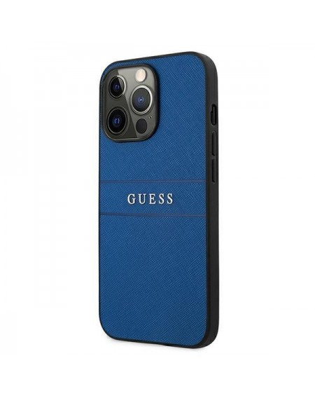 Guess GUHCP13LPSASBBL iPhone 13 Pro / 13 6,1" niebieski/blue Saffiano Strap