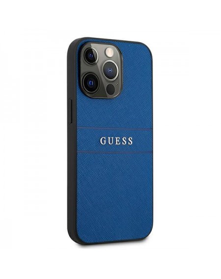 Guess GUHCP13LPSASBBL iPhone 13 Pro / 13 6,1" niebieski/blue Saffiano Strap