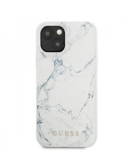 Guess GUHCP13SPCUMAWH iPhone 13 mini 5,4" biały/white hardcase Marble