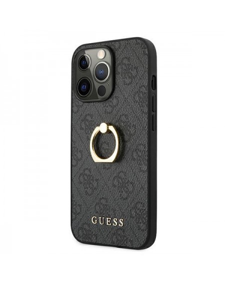 Guess GUHCP13X4GMRGR iPhone 13 Pro Max 6,7" szary/grey hardcase 4G with ring stand