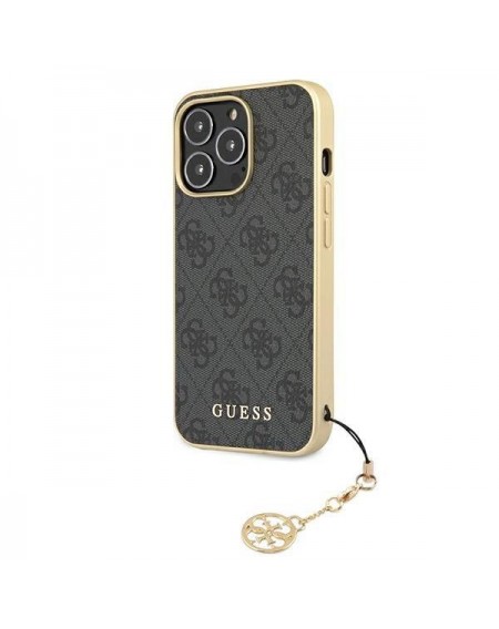 Guess GUHCP13XGF4GGR iPhone 13 Pro Max 6,7" szary/grey hardcase 4G Charms Collection