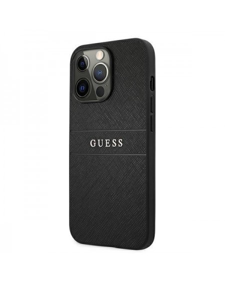Guess GUHCP13XPSASBBK iPhone 13 Pro Max czarny/black Saffiano Strap