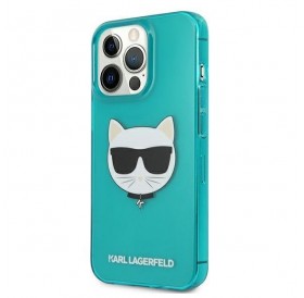Karl Lagerfeld KLHCP13LCHTRB iPhone 13 Pro / 13 6,1" niebieski/blue hardcase Glitter Choupette Fluo