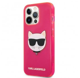 Karl Lagerfeld KLHCP13LCHTRP iPhone 13 Pro / 13 6,1" różowy/pink hardcase Glitter Choupette Fluo