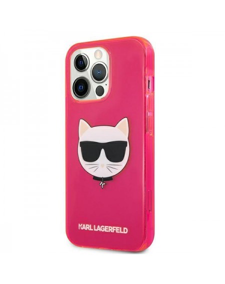 Karl Lagerfeld KLHCP13LCHTRP iPhone 13 Pro / 13 6,1" różowy/pink hardcase Glitter Choupette Fluo