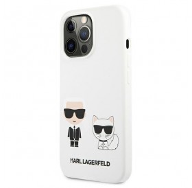 Karl Lagerfeld KLHCP13LSSKCW iPhone 13 Pro / 13 6,1" hardcase biały/white Silicone Karl & Choupette