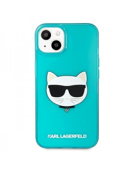 Karl Lagerfeld KLHCP13MCHTRB iPhone 13 6,1" niebieski/blue hardcase Glitter Choupette Fluo