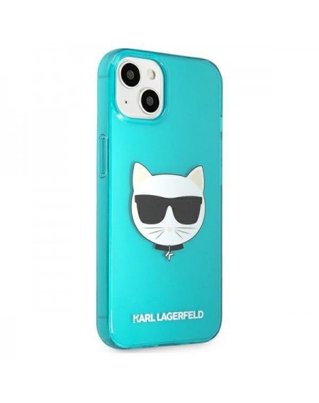 Karl Lagerfeld KLHCP13MCHTRB iPhone 13 6,1" niebieski/blue hardcase Glitter Choupette Fluo