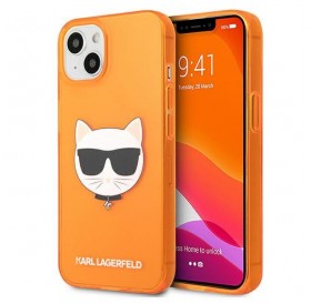 Karl Lagerfeld KLHCP13SCHTRO iPhone 13 mini 5,4" pomarańczowy/orange hardcase Glitter Choupette Fluo