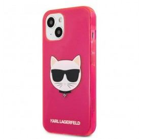 Karl Lagerfeld KLHCP13SCHTRP iPhone 13 mini 5,4" różowy/pink hardcase Glitter Choupette Fluo