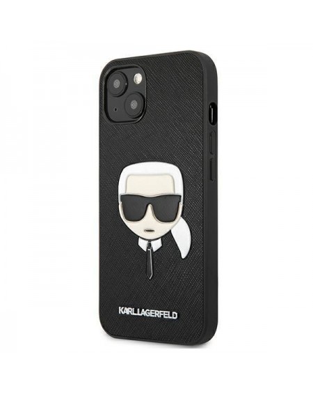 Karl Lagerfeld KLHCP13SSAKHBK iPhone 13 mini 5,4" czarny/black hardcase Saffiano Ikonik Karl`s Head