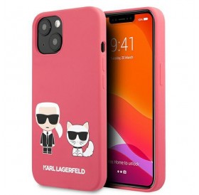 Karl Lagerfeld KLHCP13SSSKCP iPhone 13 mini 5,4" hardcase różowy/pink Silicone Karl & Choupette