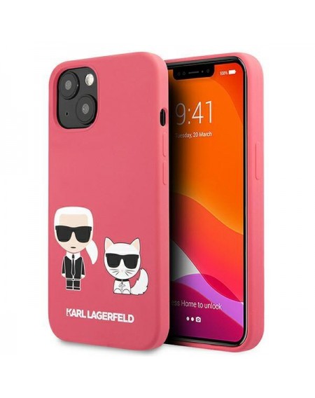 Karl Lagerfeld KLHCP13SSSKCP iPhone 13 mini 5,4" hardcase różowy/pink Silicone Karl & Choupette