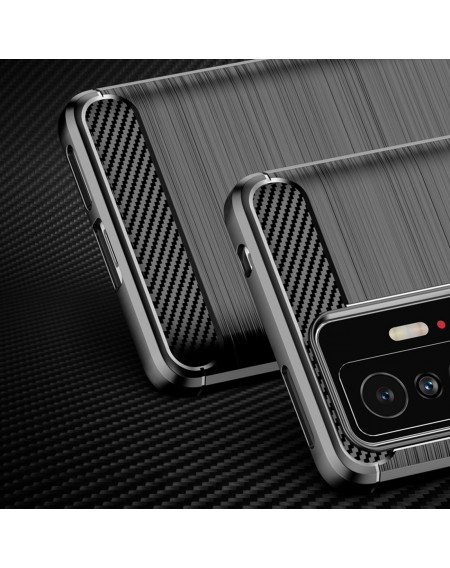 Carbon Case Flexible Cover Sleeve for Xiaomi Mi 11T Pro / Mi 11T black