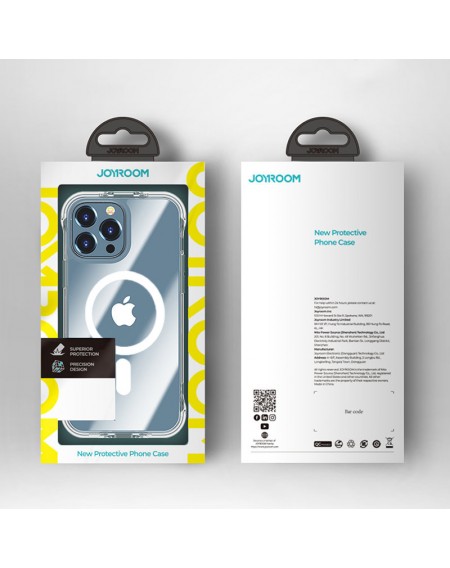 Joyroom Defender magnetic case for iPhone 13 rugged housing with hooks kickstand transparent (MagSafe compatible)