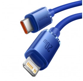 Baseus crystal shine series fast charging data cable USB Type C to Lightning 20W 1.2m blue (CAJY000203)