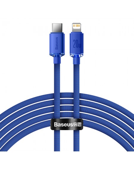 Baseus crystal shine series fast charging data cable USB Type C to Lightning 20W 2m blue (CAJY000303)