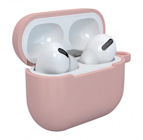 Apple AirPods 3 soft silicone earphones case + clip hook pink (case D)