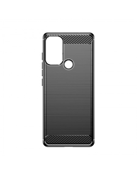 Carbon Case Flexible Cover Sleeve Motorola Moto G60S black