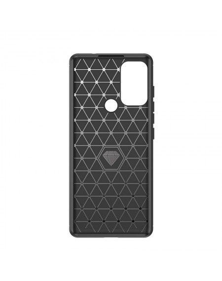 Carbon Case Flexible Cover Sleeve Motorola Moto G60S black