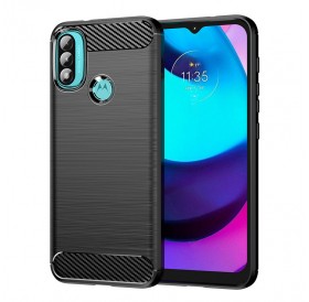 Carbon Case Flexible case cover Motorola Moto E20 black