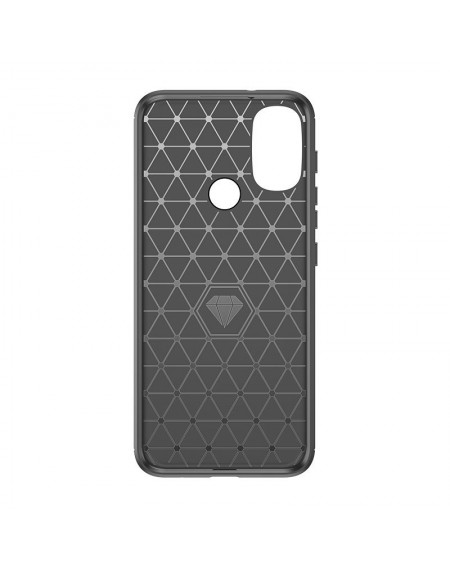 Carbon Case Flexible case cover Motorola Moto E20 black