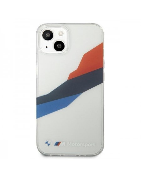 Etui BMW BMHCP13SSKTGT iPhone 13 mini 5,4" transparent hardcase Motorsport Tricolor